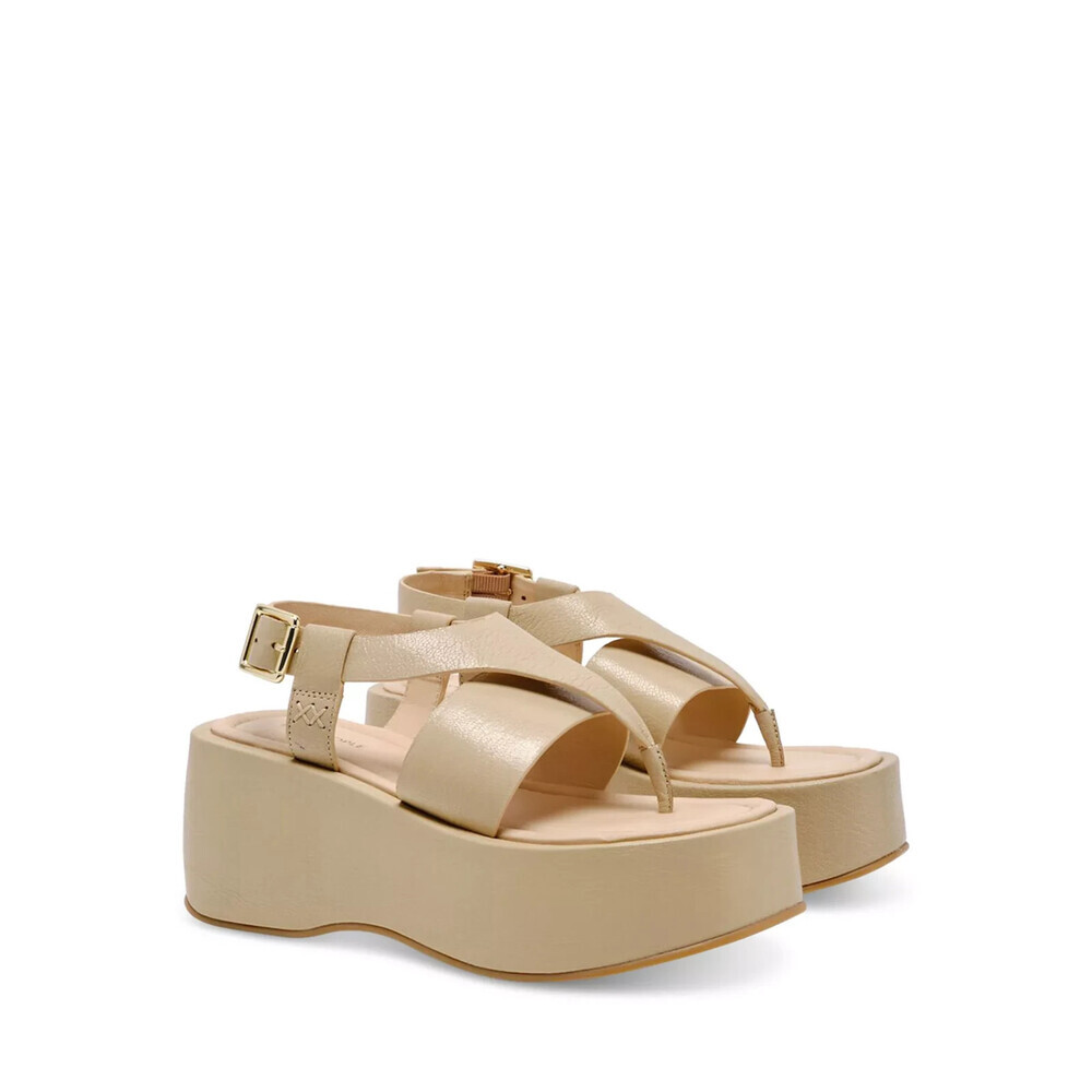 Free People Holt Sandals Women's US 11 Beige Adjustable Strap Platform ZOGG2493